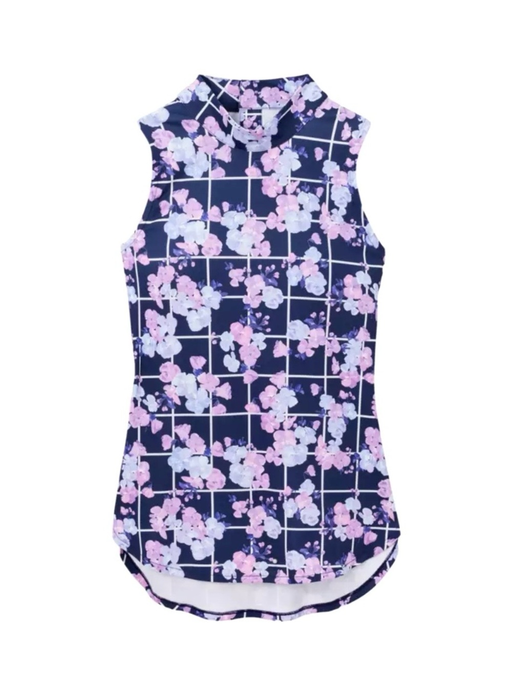 Peter Millar Scottie Popcorn Mockneck Women's Sleeveless Golf Shirt Size Small